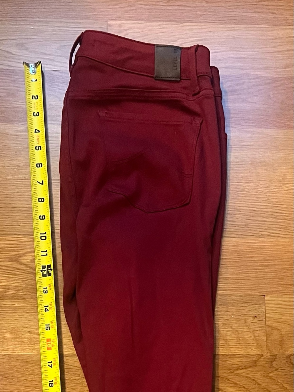 Anthropologie -Level 99 Deep Red Slim Pant- Like New